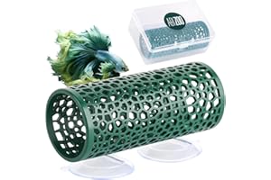 Abizoo Betta Toys - Dark Green Hollow Betta Fish Tunnel & Reptile Hide - Safe Enrichment Aquarium Decor