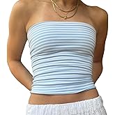 Y2k Cute Tube Tops Sleeveless Strapless Aesthetic Graphic Print Bandeau Tube Off Shoulder Going Out Tops
