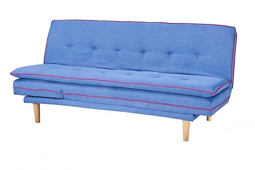 CAGUSTO Schlafsofa Borris blau, Klappsofa mit Schlaffunktion im skandinavischen Design, modernes Bettsofa, verstellbare Schla