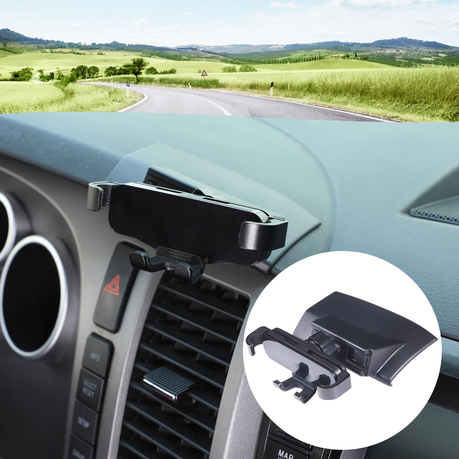 Photo 1 of HAPPYHORSE Car Phone Mount Compatible with Toyot@ Tundra/Sequoia 2007-2013 Central Control Navigation Cell Phone Holder Dash Clip Dash Panel Mobile Phone Bracket Stand Accessories (Style B)