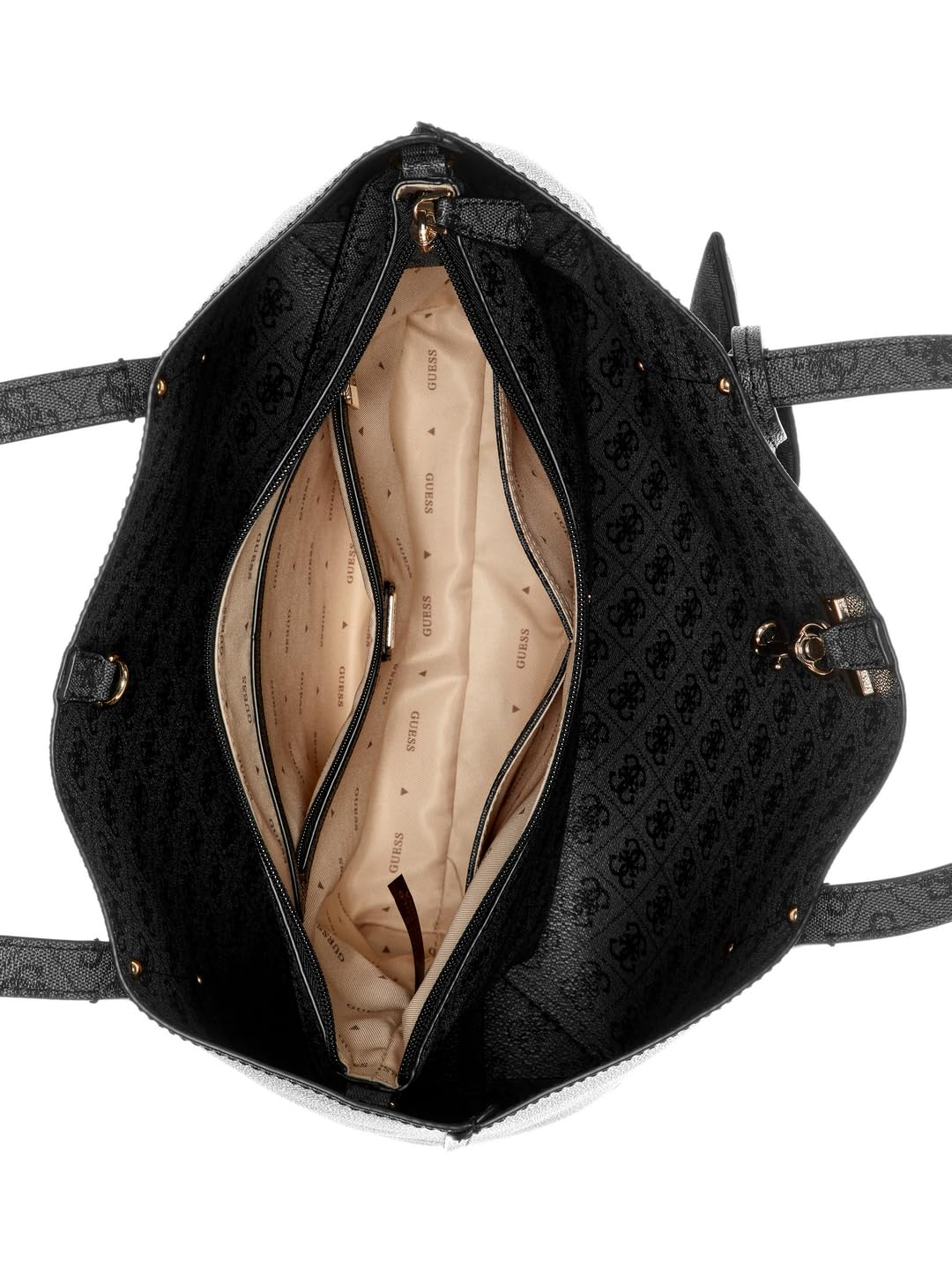 GUESS Brenton Tote Coal Logo