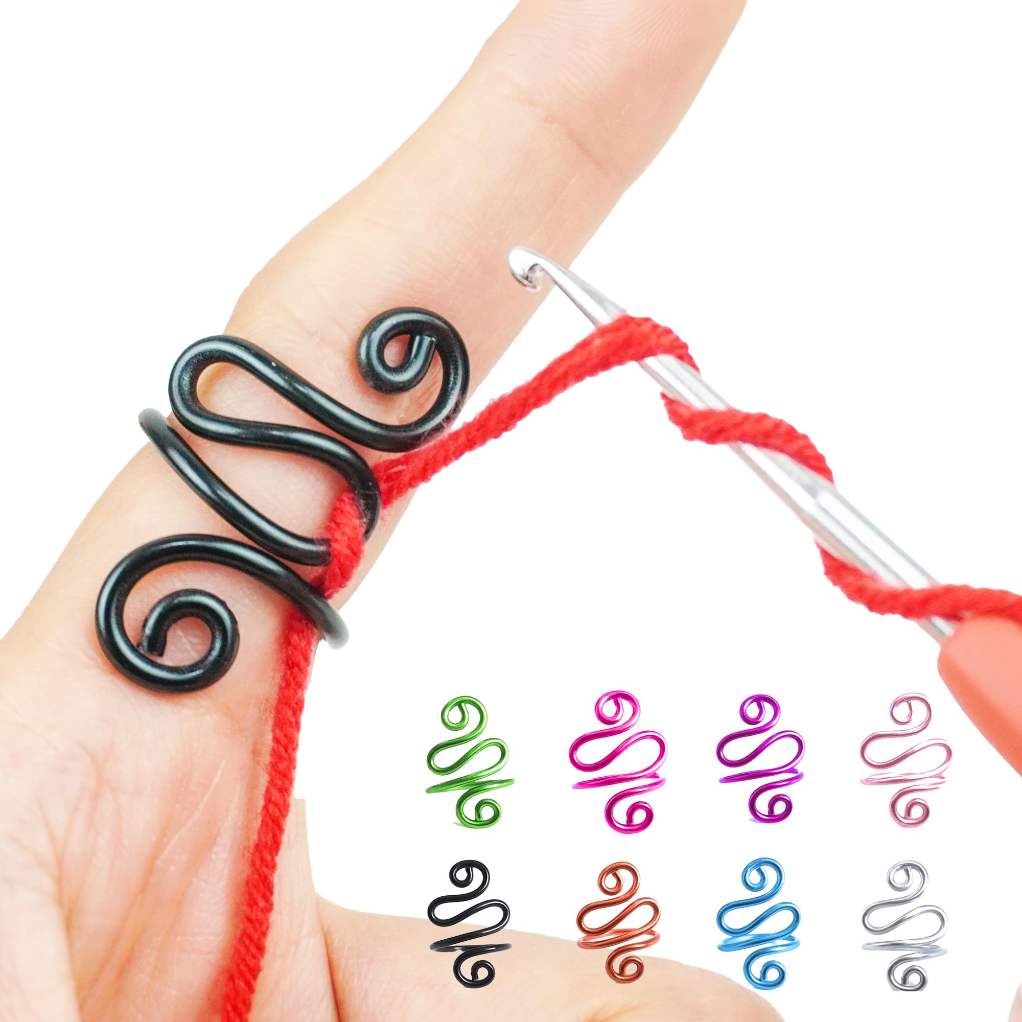 Handmade Crochet Tension Ring, Lefties & Righties