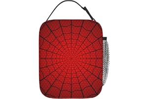 YOZIRIBO Kids Lunch Bag Lunch Box for Boys Girls Women Men, Reusable Insulated Lunch Tote Bag, Thermal Cooler Sack Food Handbags High Capacity for School Work Travel Picnic (Spider)