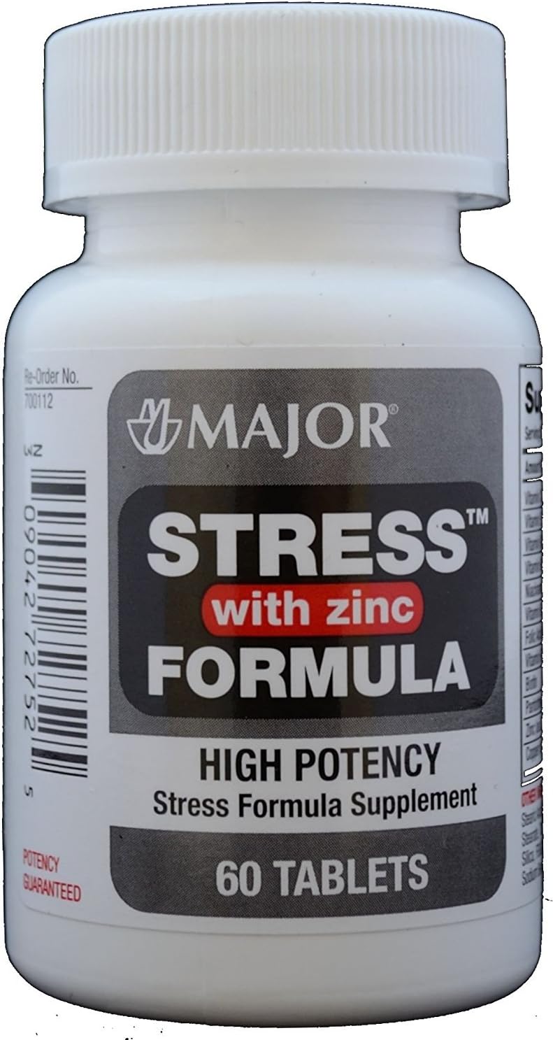 Stress Tab with Zinc High Potency Stress Formula with BVitamins, C+E