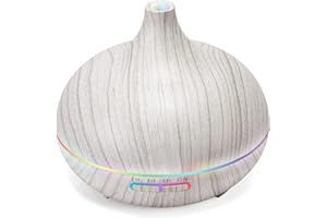 HLS 550ML White Aroma diffusers for Essential Oil Large Room,Essential Oils Aromatherapy Diffuser Cool Mist humidifier with Ambient Light & 3 Timer,Waterless Auto Off Diffuser Vaporizers for Home Kids