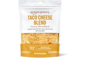Amazon Grocery, Taco Cheese Blend, Fancy Shredded, 8 Oz (Previously Happy Belly, Packaging May Vary)