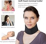 RESTCLOUD Soft Foam Neck Brace Adjustable Cervical Collar L Black 2.5" Depth view 7