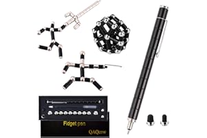 QAQcew Fidget Pen, Decompression Magnetic Fidget Toy Pen, Magnet Pen Fidget Toy Relieve Pressure Novel Toy Gift for Kids or Friends! (Black)