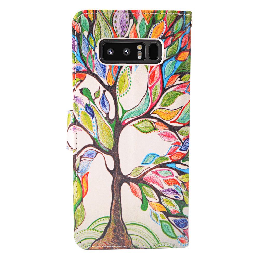 Galaxy Note 8 Case, MagicSky Galaxy Note8 Wallet Case, Premium PU Leather Wristlet Flip Case Cover with Card Slots & Stand for Samsung Galaxy Note8 - Love Tree