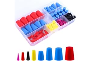GEGRATERWA Rubber Stoppers 110Pcs Rubber Plugs Silicone Stoppers 8 Assorted Sizes 1/16" to 5/8" for Hole Plugs