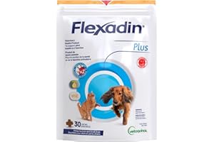 Vetoquinol Flexadin Plus Chews – Joint Supplement with Glucosamine and Chondroitin - Small Dogs and Cats - 30 chewable Tablet
