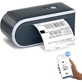 JADENS Battery Powered Thermal Printer, Cordless 4x6 Shipping Label Printer for Small Business, Prints 700+ Labels per Charge, 25H Standby, Portable Labeler for iPhone, Mac, Windows