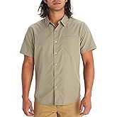MARMOT Men's Aerobora Short Sleeve Button-Down Shirt - Lightweight, Packable, Quick-Drying UPF Protection