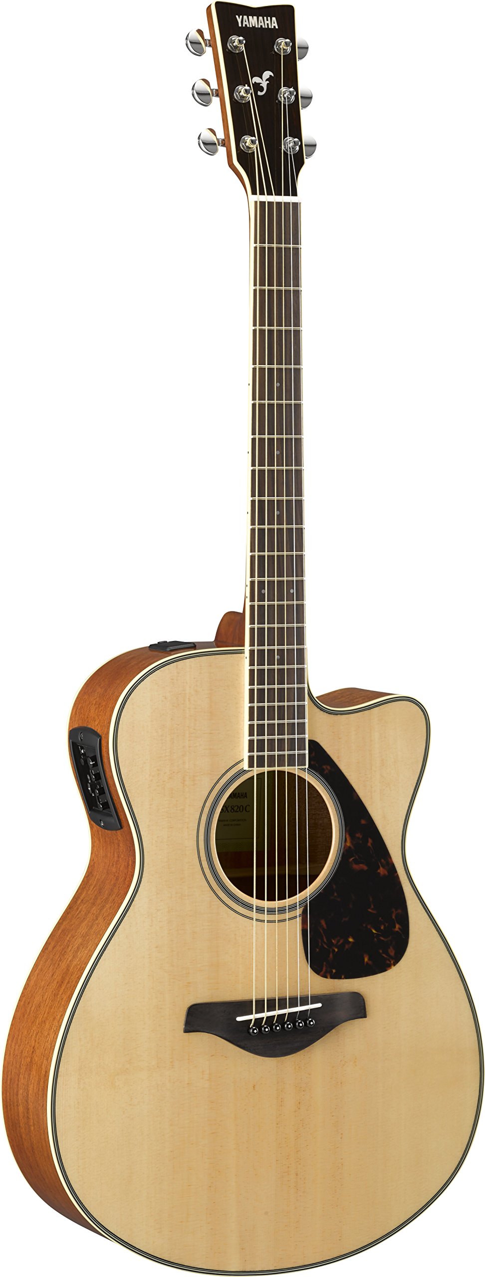 Yamaha FS820 Small Body Solid Top Acoustic Guitar, Turquoise