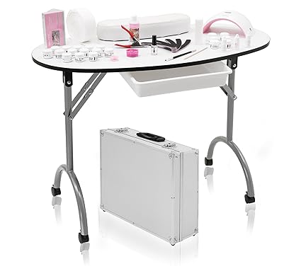 Mobile Nagelstudio Tisch + Set und UV/LED Lampe