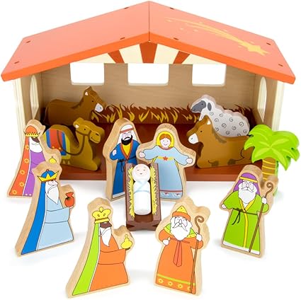 melissa and doug wooden nativity set
