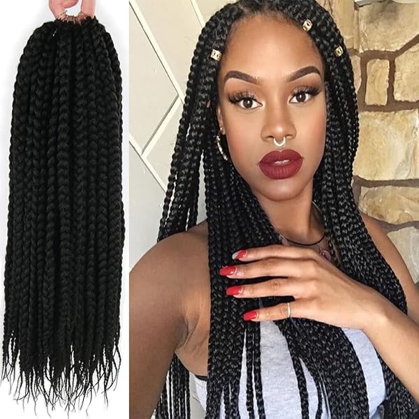 Dingxiu Havana Mambo Flechthaar – 6 Packungen, Je 55,9 Cm, Farbe 1B – Synthetische Twist-Zöpfe Für Senegalesische Flechtfrisuren