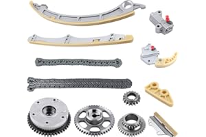 Autoexact 14510R40A01 Engine Timing Chain Kit w/Camshaft Adjuster & VVT Gear, Timing Chain Set Replacement Part Fit for 2008-2015 2.4L Honda Accord Civic Crosstour CR-V Acura TSX ILX