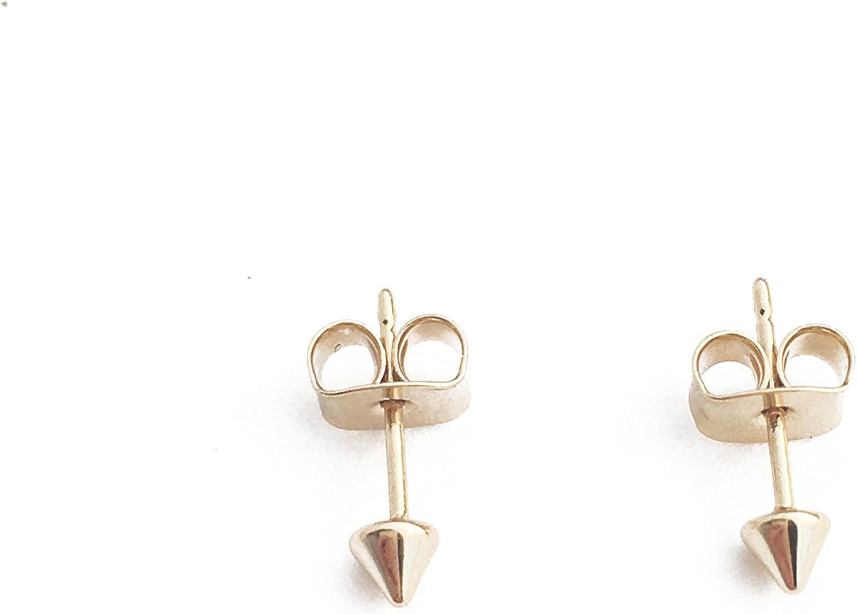 HONEYCAT Tiny Cone Spike Stud Earrings in Gold, Rose Gold, or Silver | Minimalist, Delicate Jewelry