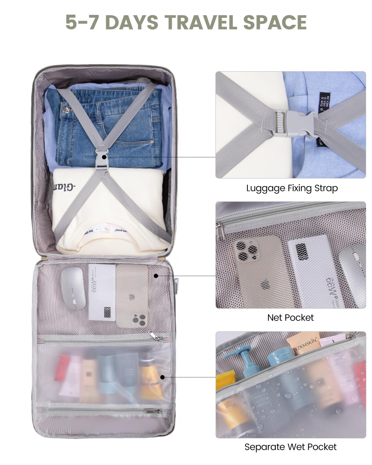 LOVEVOOK 40L Travel Backpack for Women & Men, Airline Approved Carry On Luggage with 3 Packing Cubes, TSA Overnight Bags, Waterproof Personal Item Bag, Weekender Essentials Backpacks fits 17