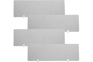 4 Pack Acoustic Desk Divider Desktop Privacy Panel 47x16in Clamp-On Separator Panel Reduce Noise and Visual Distractions for 