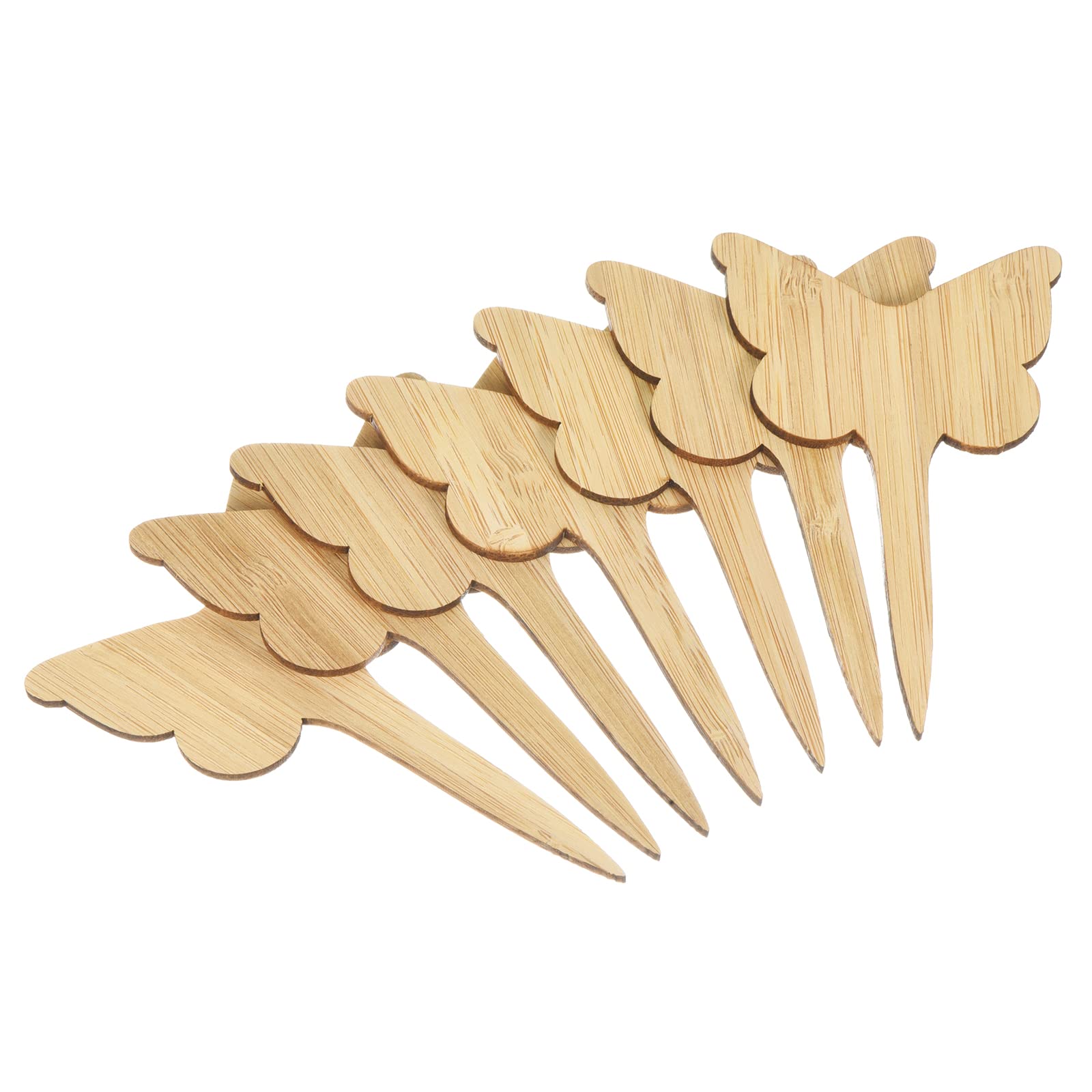 PATIKIL Plant Labels, 40Pcs Bamboo Butterfly Shape Marker Tags for Outdoor Indoor Garden
