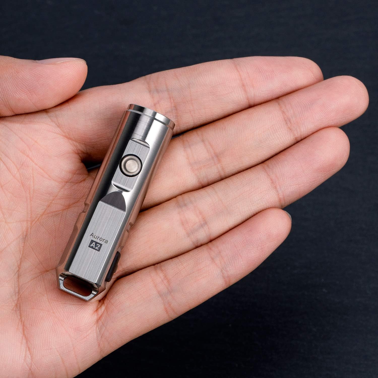 650 Lumens Cree XPG3 RovyVon A2x EDC Flashlight Rechargeable Silver Cree XPG3 Stainless Steel
