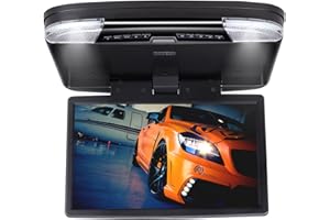 RoverOne 15.6inch Roof Mount DVD Player with HDMI SD USB IR FM Speaker Game 180°Rotating Screen Car Overhead Video