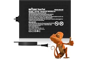 BN-LINK Reptile Heat Pad 6"X8" 8W for 10-20gal Under Tank Terrarium Heating Mat Waterproof for Turtle, Lizard, Frogs, Snake, Hermit Crab