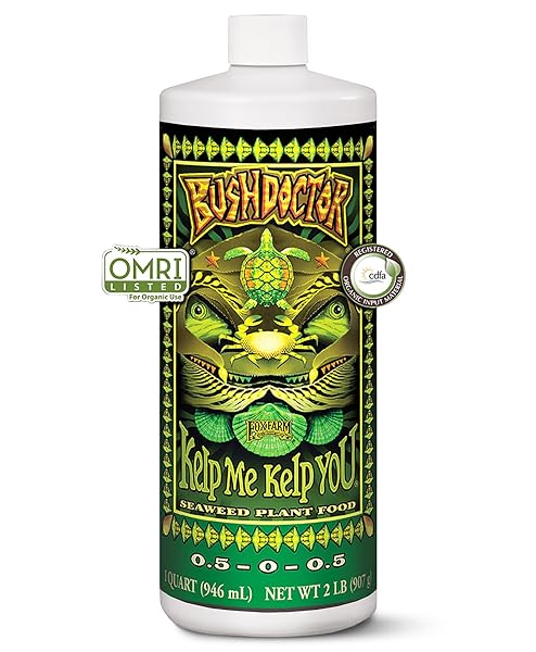 FOXFARM BUSHDOCTOR KELP ME KELP YOU FERTILIZER, LIQUID SEAWEED EXTRACT FOR PLANTS, VEGETABLES, & FLOWERS – PROMOTES ROOT GROWTH & SOIL HEALTH – PERFECT FOR HYDROPONICS & SOIL, NPK 0.5-0-0.5 (QUART)