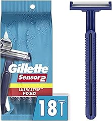 Gillette Sensor2 Disposable Razors for Men, Water Activated Lubrastrip to Help Avoid Skin Irritation, 18 count