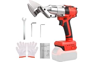 FormiPow Cordless Metal Shears for Milwaukee M18 Battery, 1000W Brushless Sheet Metal Cutter with 360° Rotating Head, Metal C