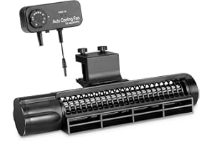 JEREPOND Aquarium Chillers Aquarium Cooling Fan, DC12V Auto Fish Tank Cooling Fan with Adjust knob,Cross-Flow Fan with Broad 