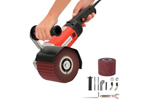 Noliven 1400W Electric Burnishing Tool Machine, Metal Burnishing Machine with Lock Switch, 8 Variable Speed Wheel Sander Poli