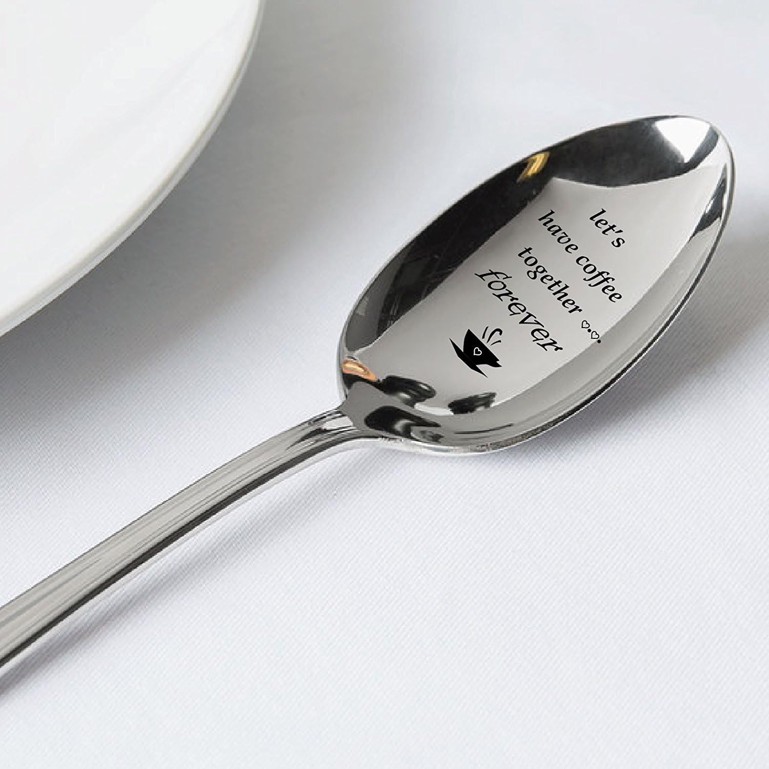 Let's Have Coffee Together Forever, Christian Gifts, Engraved Spoon - Image 3