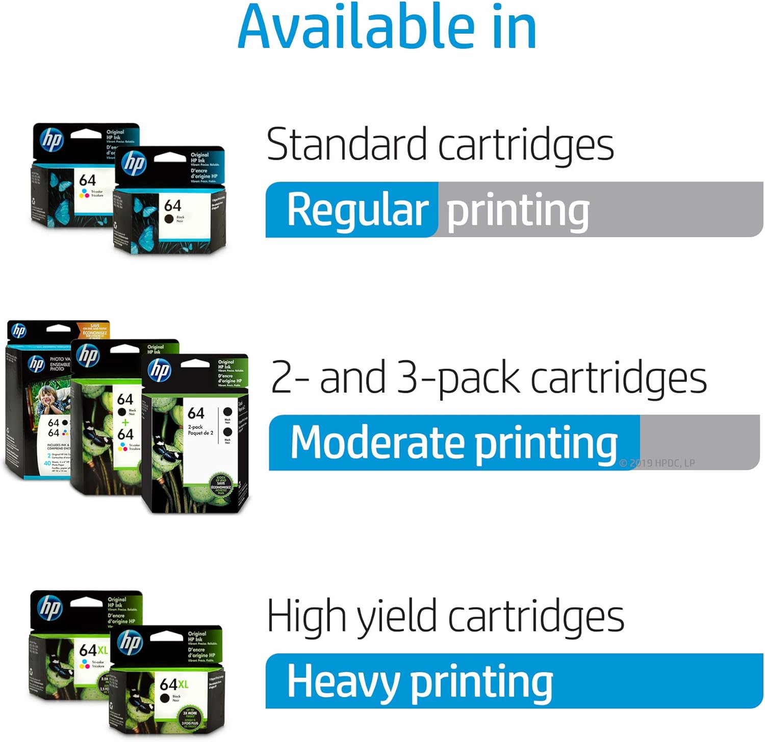 HP 64 | Ink Cartridge | Tri-Color | N9J89AN: Office Products