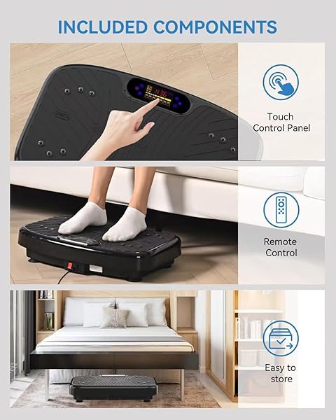 GDCOO VIBRATION PLATE EXERCISE MACHINE, VIBRATING PLATE PLATFORM FOR LYMPHATIC DRAINAGE WITH 200 ADJUSTABLE SPEEDS, POWER VIBRATION PLATE FOR WEIGHT LOSS & FITNESS, SUPPORTS MAX WEIGHT 450 LBS