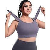 VFUS Adjustable High Impact Sports Bras Molded Cup Plus Size Bra for Large Bust Women Running Workout Gym Fitness