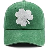 St. Patrick's Day Hat for Men Women, Funny Adjustable Cotton Embroidered Irish Green Leaf Luck Baseball Cap