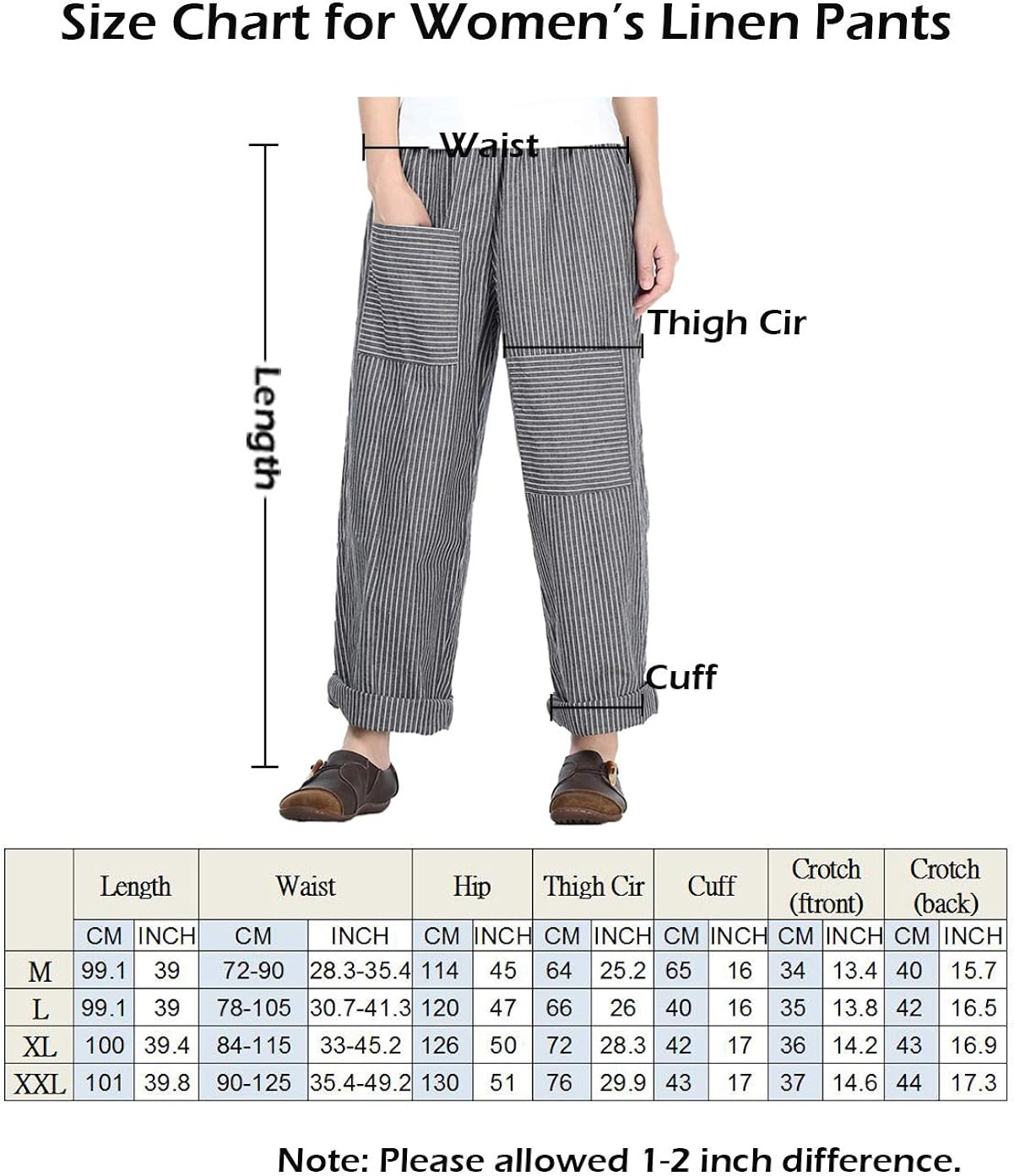 Mordenmiss Women's Casual Cotton Linen Pant w/Unique Pockets: Clothing