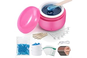 AZANG Nose Wax Kit - Portable Wax Warmer for Hair Removal with 100g Wax, 24 Applicators, 12 Nose Hair Sticks 3 Silicone Pots, Wax Melt Warmer Waxing Kit for Women and Men