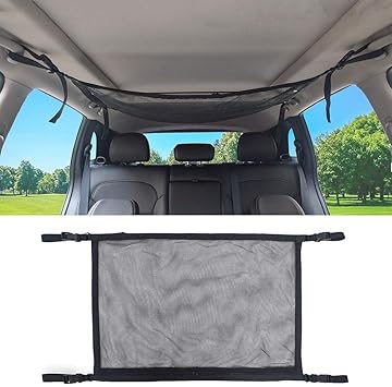 Amazon Com Car Ceiling Mesh Storage Bag Car Roof Interior Cargo