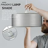 FRIDEKO HOME 2 Tier Light Shade Ceiling Grey Lampshade 30cm Modern Drum view 7