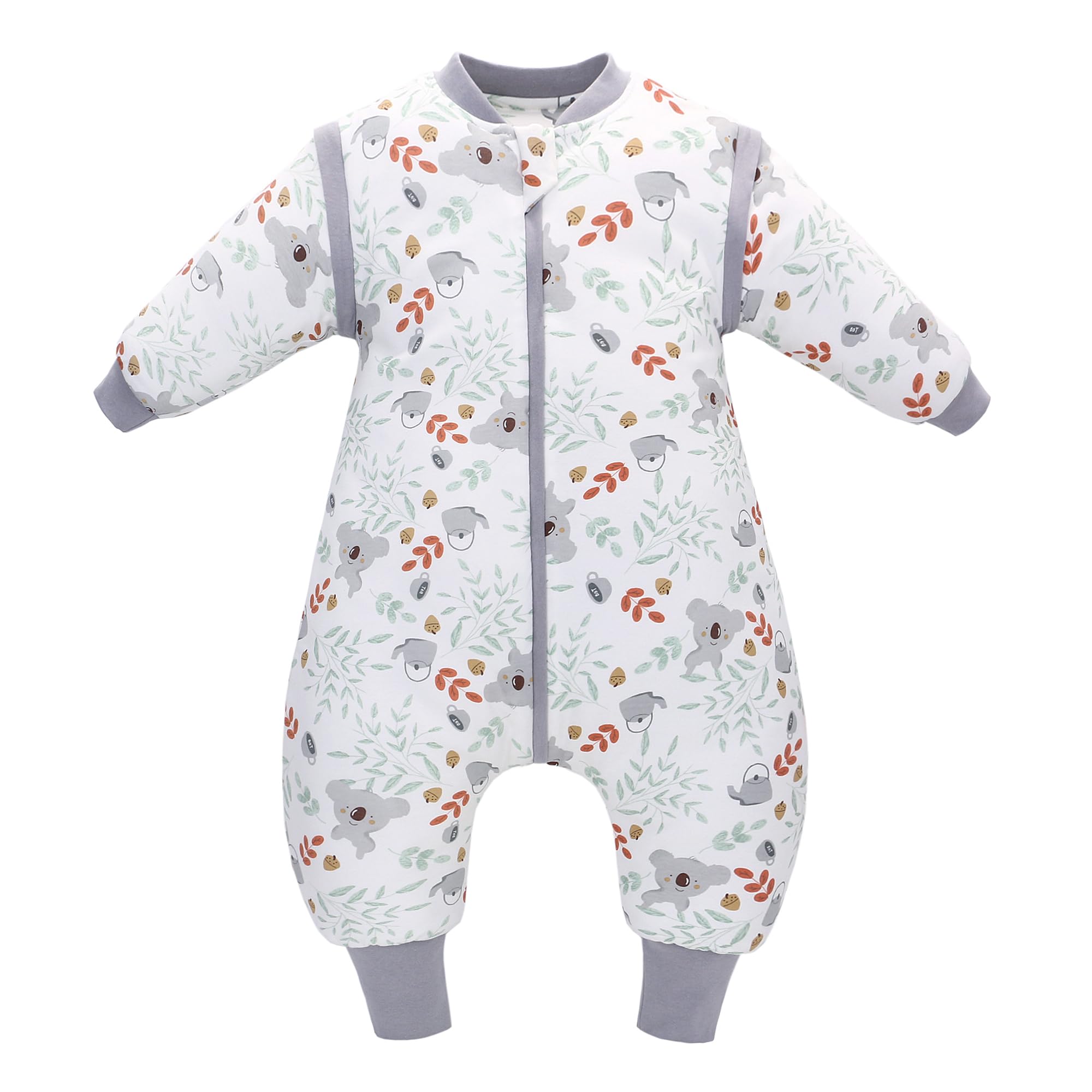 LAT Baby Sleeping Bag with Feet Removable Sleeves,2.5 TOG 100% Cotton Toddler Sleeping Bag with Legs,3-way Zipper Winter Wearable Blanket(Koala,L) — image 1