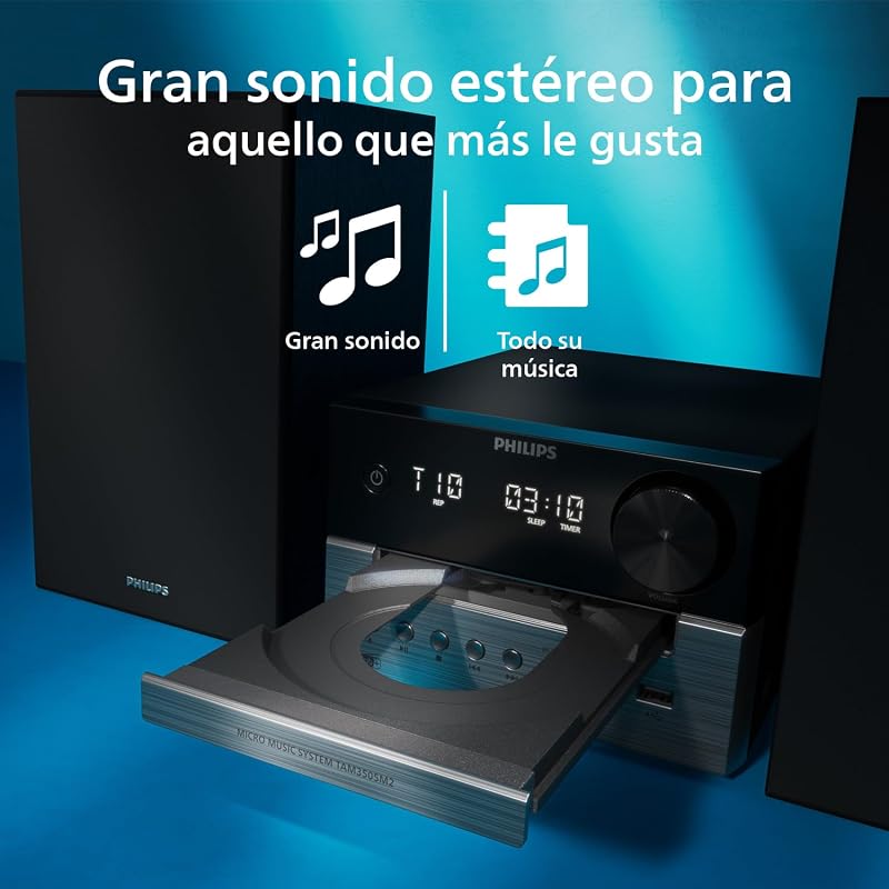 TAM3505M2 Hi FI Micro System, Bluetooth, CD Player, USB, FM Radio and Auracast Dab, 85% Post-Consumer Recycled Materials — foto 3 de 5