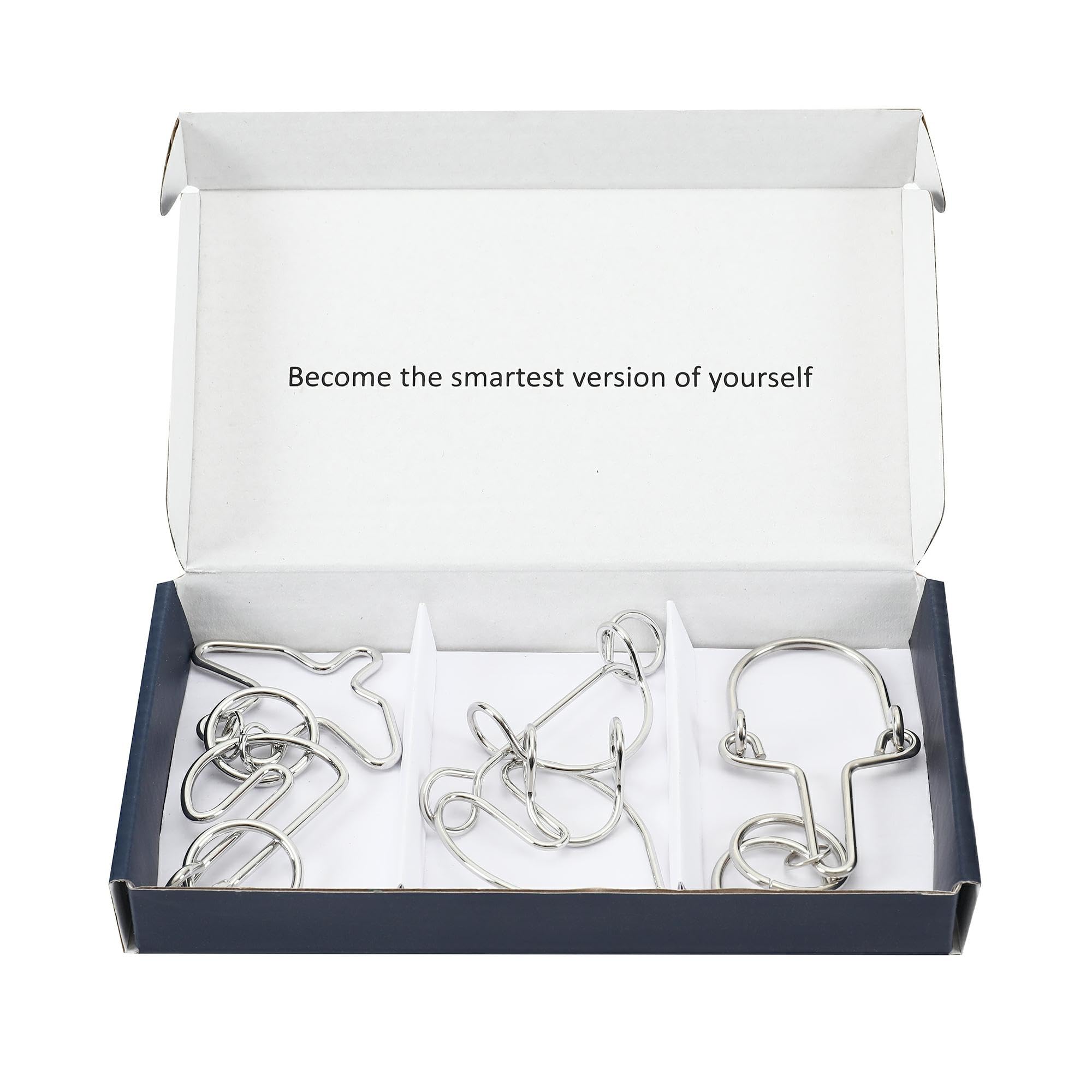 Metal Puzzles Set | 3 Challenges | Disentanglement | Logic Puzzles