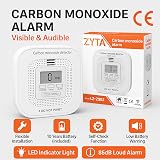 ZYTA Carbon Monoxide Detector CO Alarm with 10 Year Sealed Battery Figaro LCD view 7