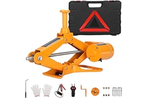 ROGTZ Electric Scissor Car Jack Kit, 3Ton 12V Portable Auto Car Lift with 17.7" Range for SUV/Sedan, Floor Jack for Tire Change & Roadside Emergency