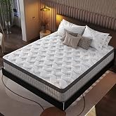 AnoYishev 10'' Hybrid Mattress Full with Comfort Foam | Innerspring Pillow Top, Full Size Mattress for Pressure &amp; Pain Relief, Soft Feel but Supportive