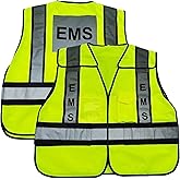 VIEWBRITE Reflective Class 2 EMS Vest Lime Green - 5 Point Breakaway High Visibility Yellow EMS Safety Vest